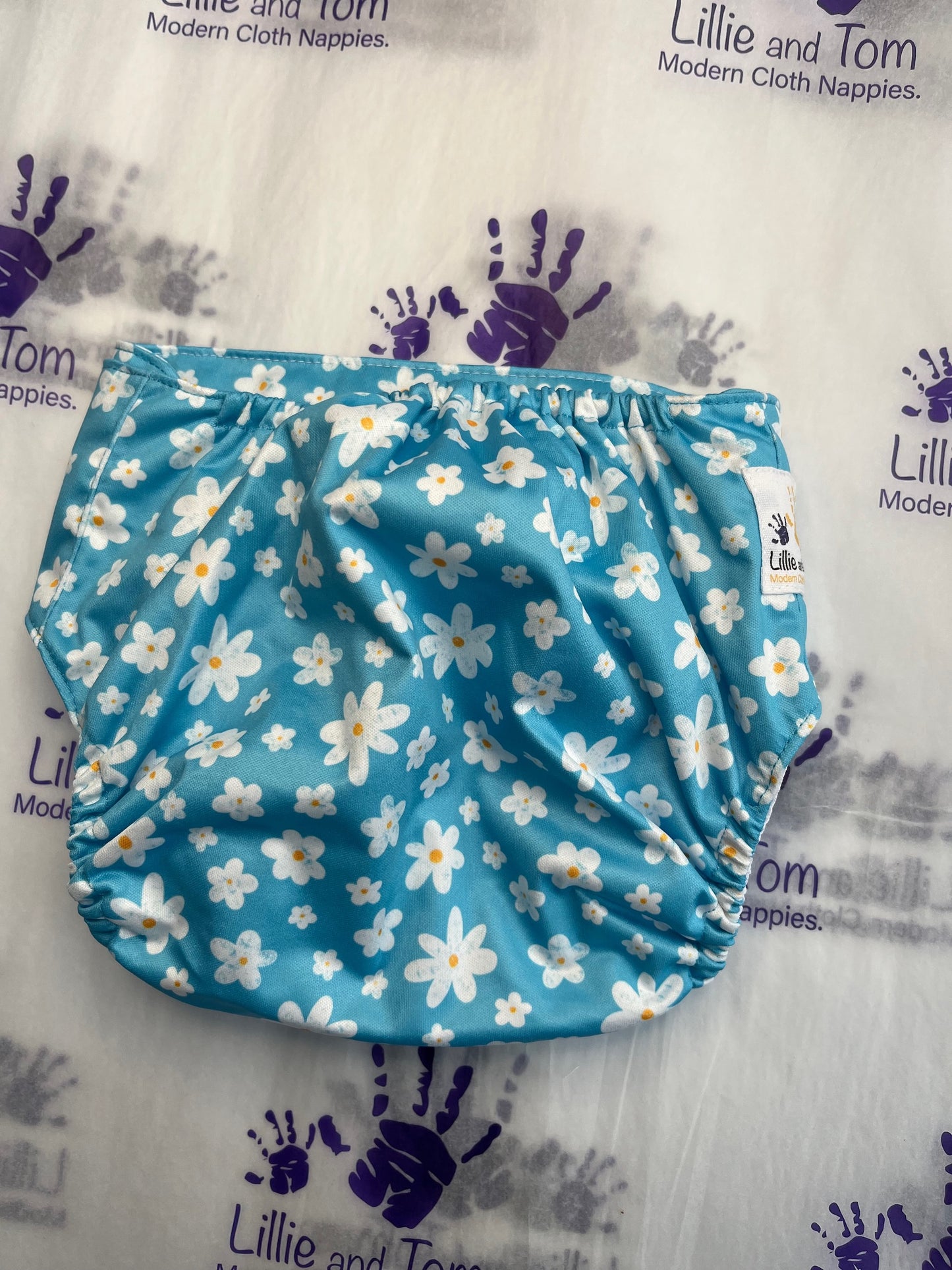 Hook and Loop Pocket Nappy - Daisy Skies