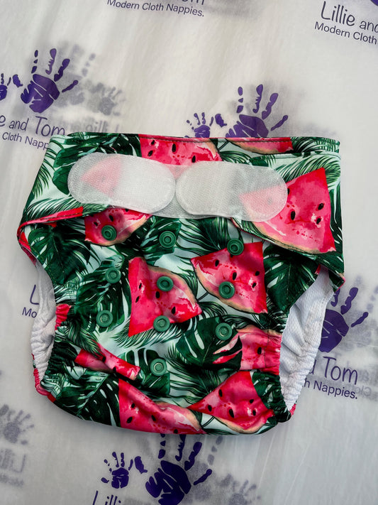 Hook and Loop Pocket Nappy - Tropical Dream