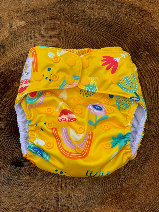 Somewhere-over-the-rainbow-Reusable Nappy