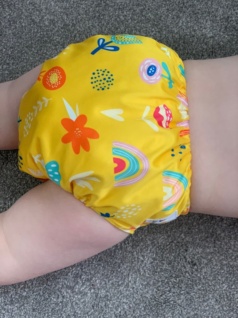 Somewhere-over-the-rainbow-Reusable Nappy